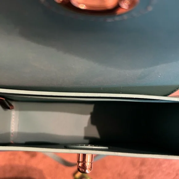 Dooney and Burke Sweety Leather Pinky Bag AQUA - Picture 4 of 9